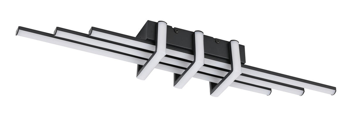 DECKENLEUCHTE    62/10,5/8 cm  - Schwarz, Trend, Kunststoff/Metall (62/10,5/8cm) - Collett's Monde