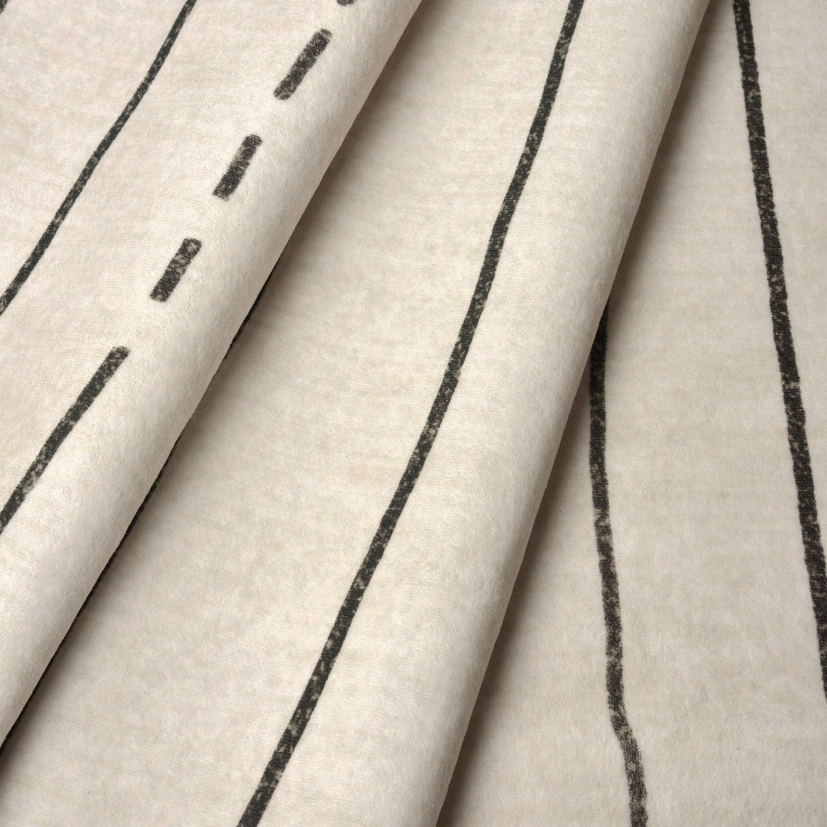FLACHWEBETEPPICH 80/150 cm Lead Creme, Schieferfarben  - Schieferfarben/Creme, Design, Kunststoff/Textil (80/150cm) - Lindorug