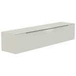 LOWBOARD  in 210/41/45 cm  - Alufarben/Weiß, Design, Glas/Holzwerkstoff (210/41/45cm) - Moderano