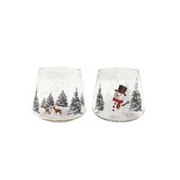 SUPORT STICLĂ LUMÂNARE PASTIL - străveziu, Design, sticlă (12/11cm) - X-Mas