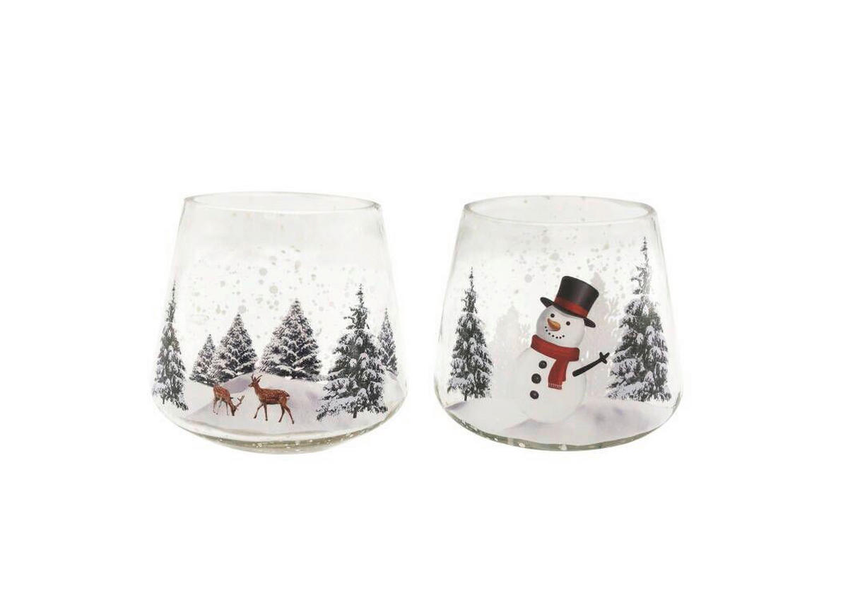 SUPORT STICLĂ LUMÂNARE PASTIL - străveziu, Design, sticlă (12/11cm) - X-Mas