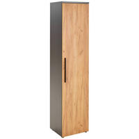 AKTENSCHRANK Graphitfarben, Eichefarben  - Eichefarben/Graphitfarben, MODERN, Holzwerkstoff (45/197/40cm) - Novel