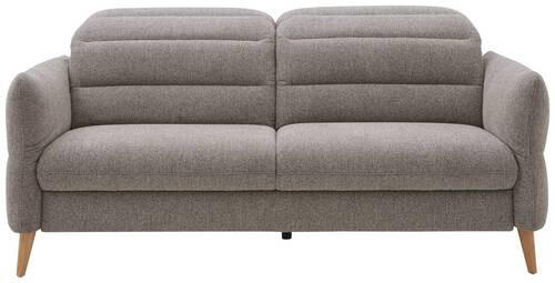 2-SITZER-SOFA Webstoff Greige  - Eiche Bianco/Greige, Design, Holz/Textil (192-220/85-106/98-112cm) - Dieter Knoll