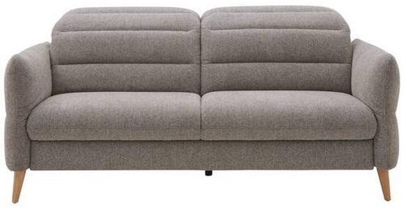 2-SITZER-SOFA Webstoff Greige  - Eiche Bianco/Greige, Design, Holz/Textil (192-220/85-106/112cm) - Dieter Knoll