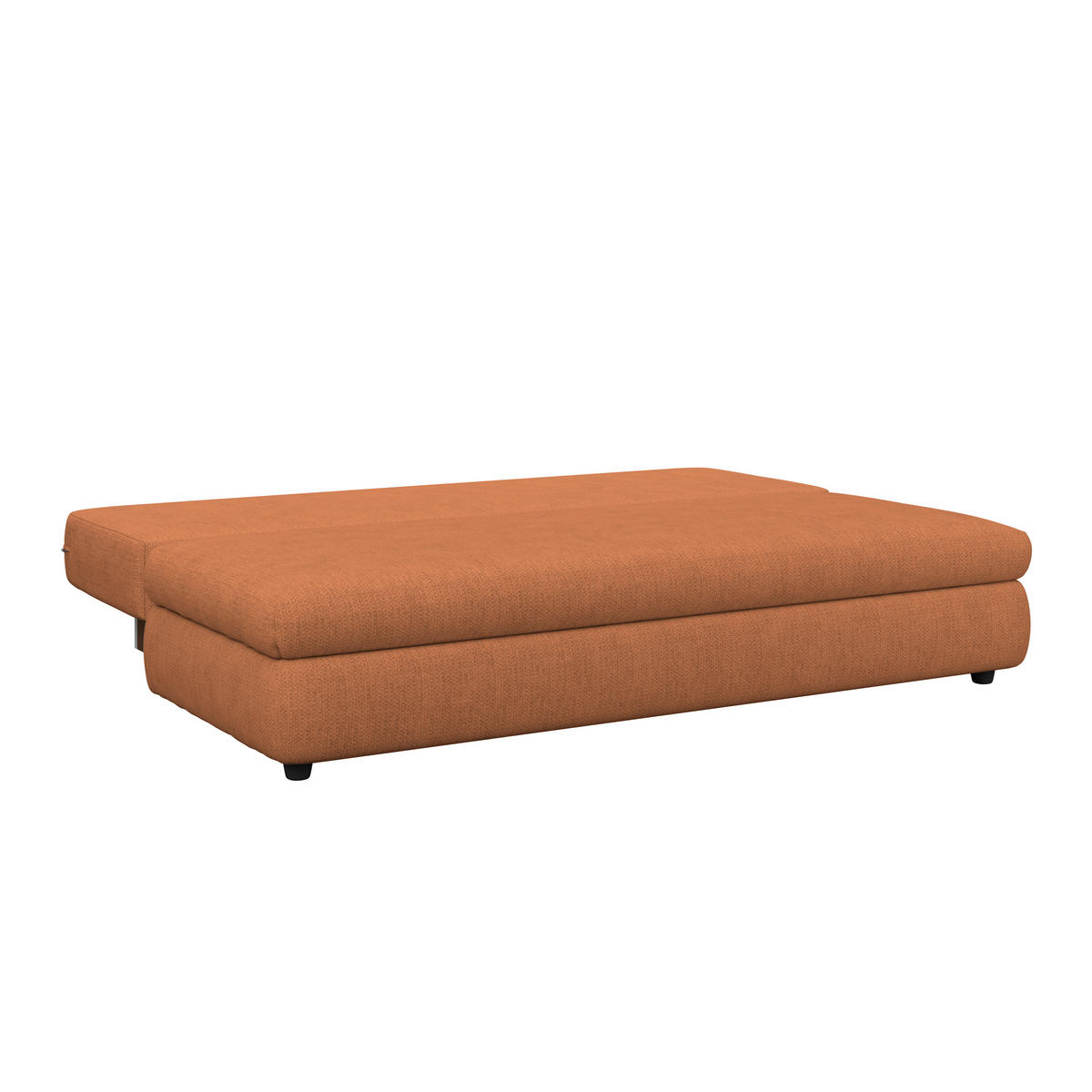 Canapea Extensibila, lemn, plastic, textil, teracotă - teracotă, Trend, plastic/lemn (205/72/100cm)