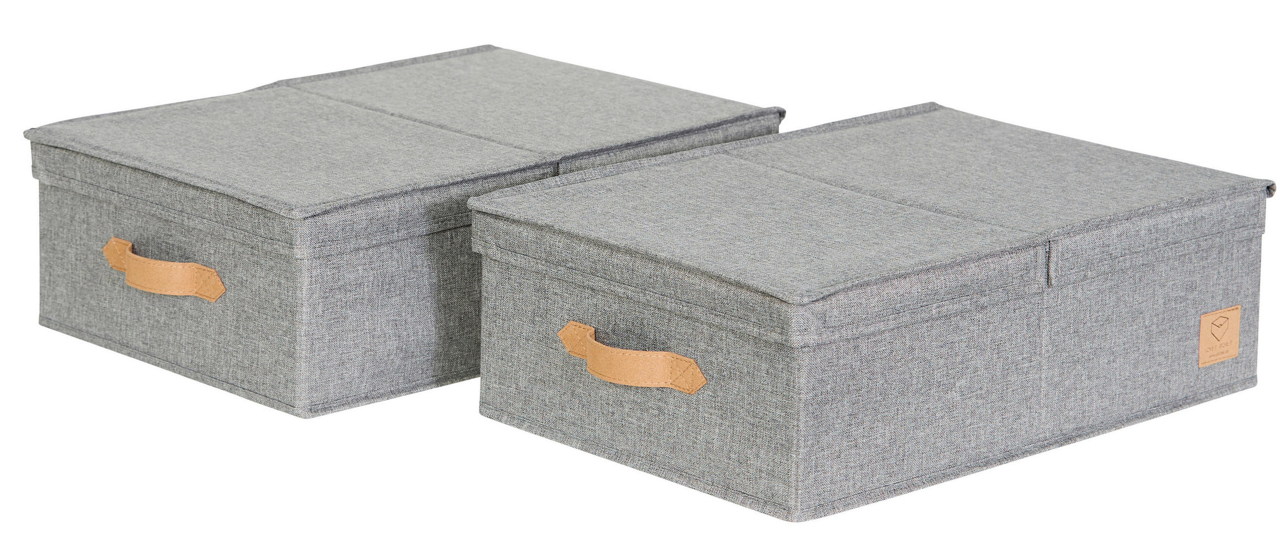 AUFBEWAHRUNGSBOXEN-SET Premium  - Hellgrau, Basics, Textil (50/33/16cm) - Store It