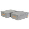 AUFBEWAHRUNGSBOXEN-SET Premium  - Hellgrau, Basics, Textil (50/33/16cm) - Store It