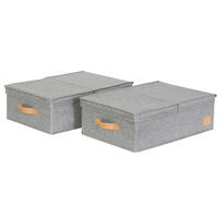 AUFBEWAHRUNGSBOXEN-SET Premium  - Hellgrau, Basics, Textil (50/33/16cm) - Store It