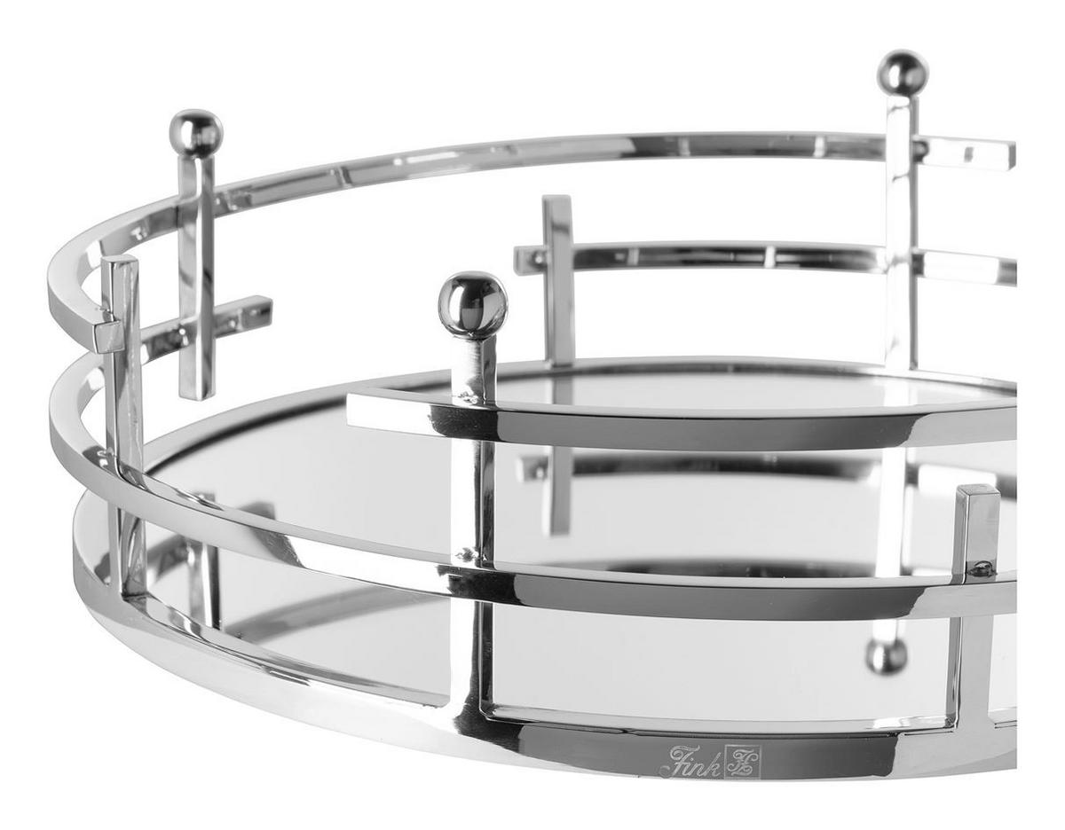 KERZENHALTER - Silberfarben, Basics, Glas/Metall (42/19,5cm) - Fink