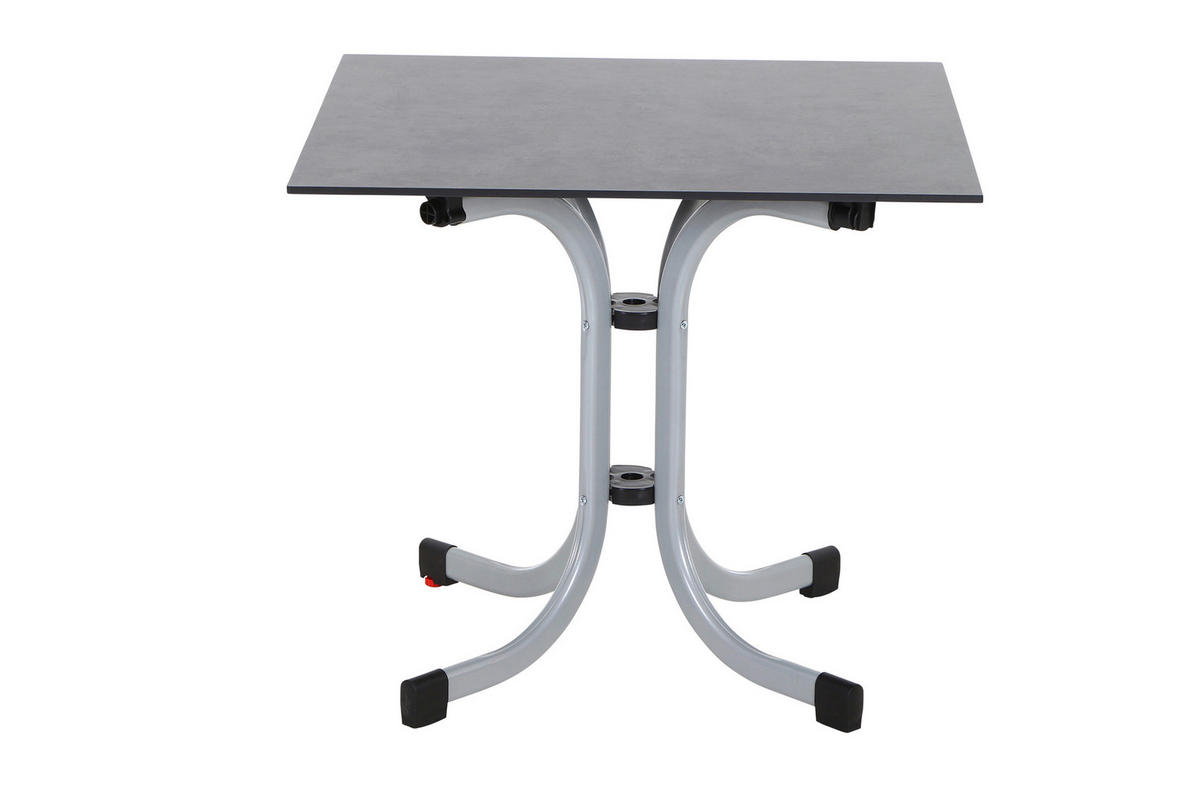 GARTENKLAPPTISCH 80/80/71 cm  - Anthrazit/Silberfarben, KONVENTIONELL, Holz/Kunststoff (80/80/71cm) - Siena Garden