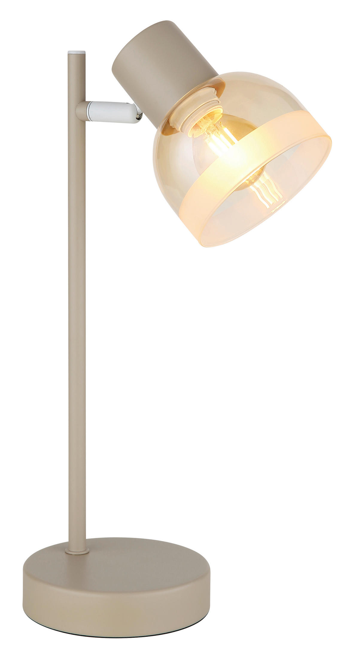 TISCHLEUCHTE Kairo 14,5/12/35 cm  - Sandfarben/Schwarz, Design, Glas/Kunststoff (14,5/12/35cm) - Globo