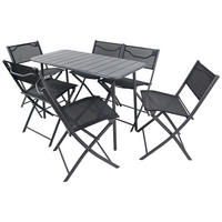 GARTENSET  7-teilig  - Schwarz, Modern, Kunststoff/Textil - Ambia Garden