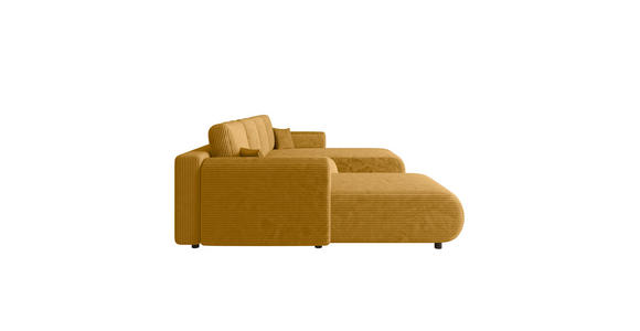 WOHNLANDSCHAFT Currygelb Cord  - Currygelb/Schwarz, KONVENTIONELL, Textil (200/360/200cm) - Xora