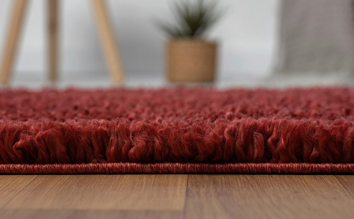 HOCHFLORTEPPICH 80/250 cm My Shaggy  - Weinrot, Basics, Textil (80/250cm)