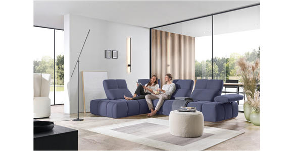 ECKSOFA in Struktur Violett 233/313 cm - Violett/Schwarz, Design, Kunststoff/Textil (233/313cm) - Emilio Belluti