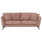 BIGSOFA Chenille Altrosa  - Schwarz/Altrosa, KONVENTIONELL, Textil/Metall (215/70/98cm) - Carryhome