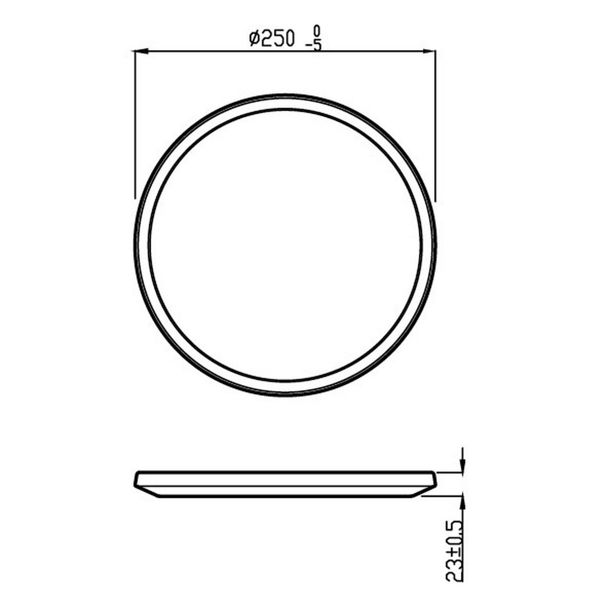 LED-DECKENLEUCHTE 25/25/2,3 cm   - Basics (25/25/2,3cm)