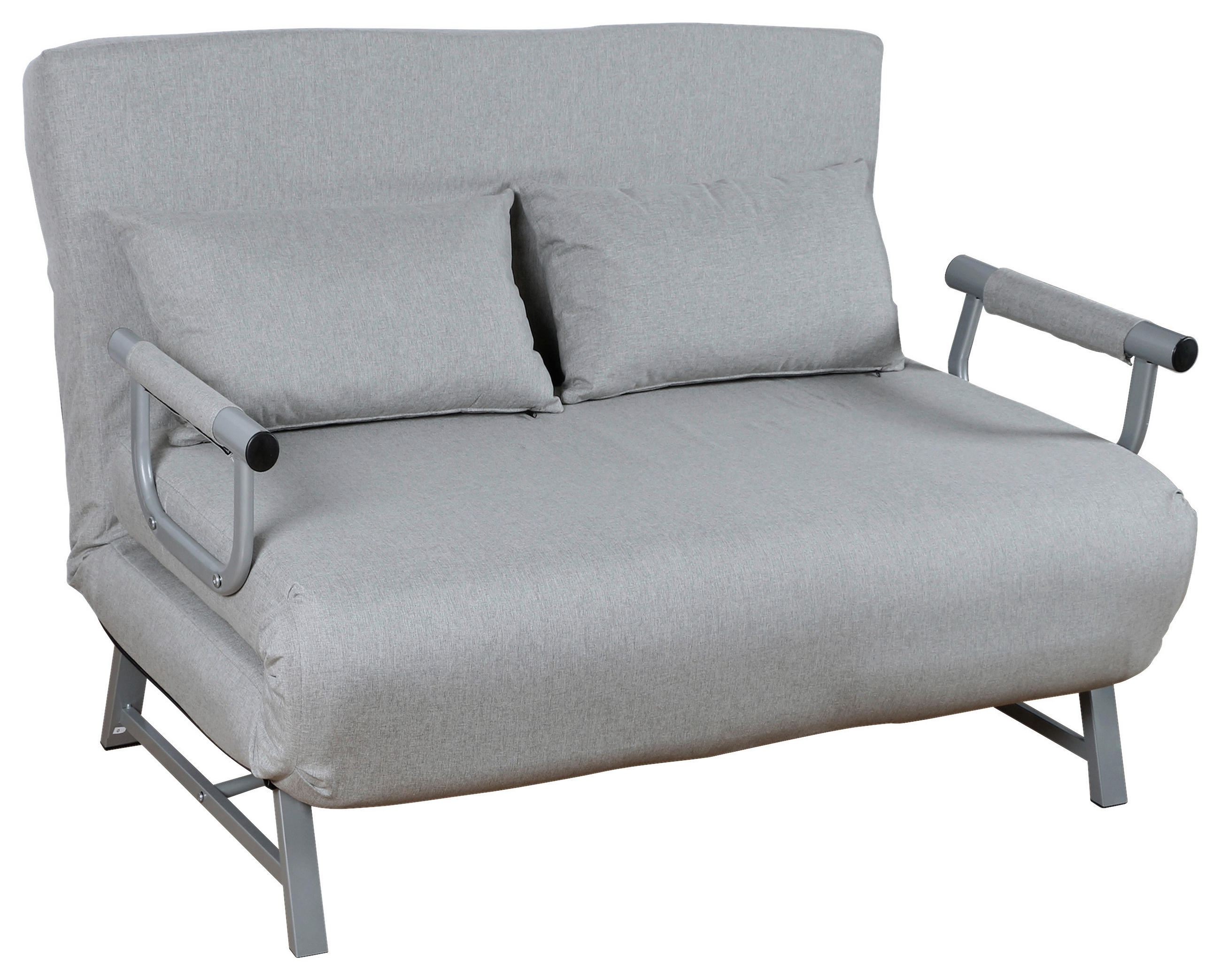 BÄDDSOFFA i grå - grå, Modern, metall/textil (127/95/78cm) - MID.YOU
