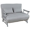 SCHLAFSOFA in Metall, Textil Grau  - Grau, Modern, Textil/Metall (127/95/78cm) - MID.YOU