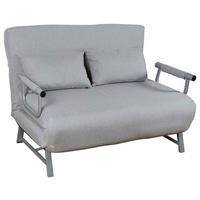 SCHLAFSOFA in Metall, Textil Grau  - Grau, Modern, Textil/Metall (127/95/78cm) - MID.YOU