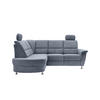 ECKSOFA in Chenille Hellblau  - Chromfarben/Hellblau, Konventionell, Textil/Metall (184/231cm) - Livetastic