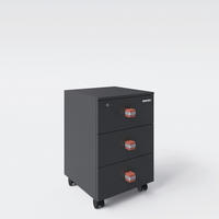 ROLLCONTAINER Schwarz  - Rot/Schwarz, MODERN, Holz/Holzwerkstoff (40/58/51cm) - Minecraft