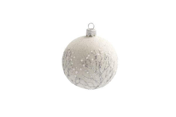 JULGRANSKULA 8 cm  - vit/silver, Lifestyle, metall/glas (8cm) - Best Price