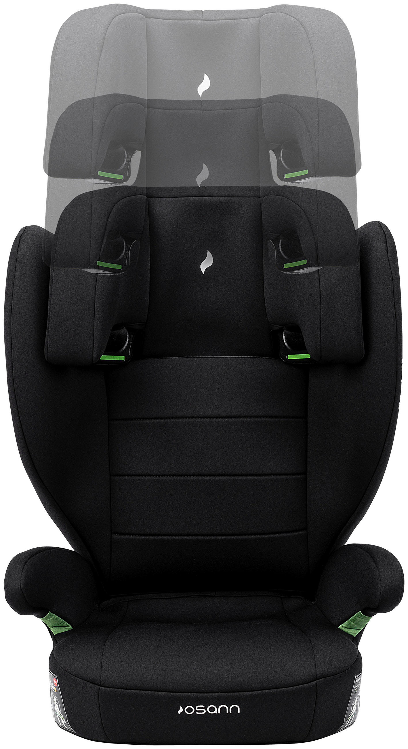KINDERAUTOSITZ  - Schwarz, KONVENTIONELL, Kunststoff (43/77/37cm) - Osann