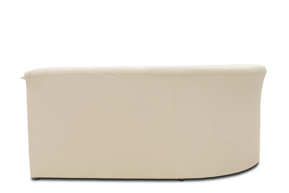 ECKSOFA BERLIN FK Beige Lederlook  - Beige/Schwarz, KONVENTIONELL, Kunststoff/Textil (250/205cm) - MID.YOU
