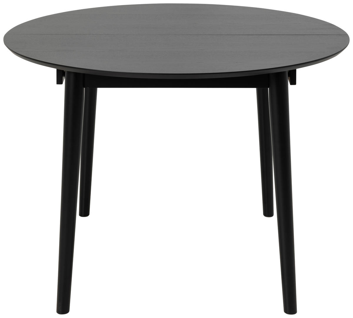 JEDILNA MIZA, furnirano hrast črna  - črna, Trend, leseni material/les (115-154/75cm) - MID.YOU