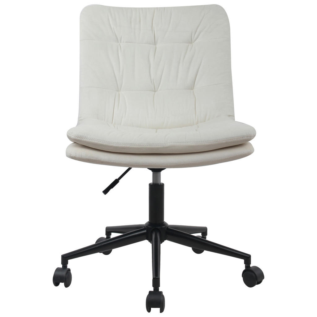 Drehstuhl Elegance Mit Armstützen Samt Creme