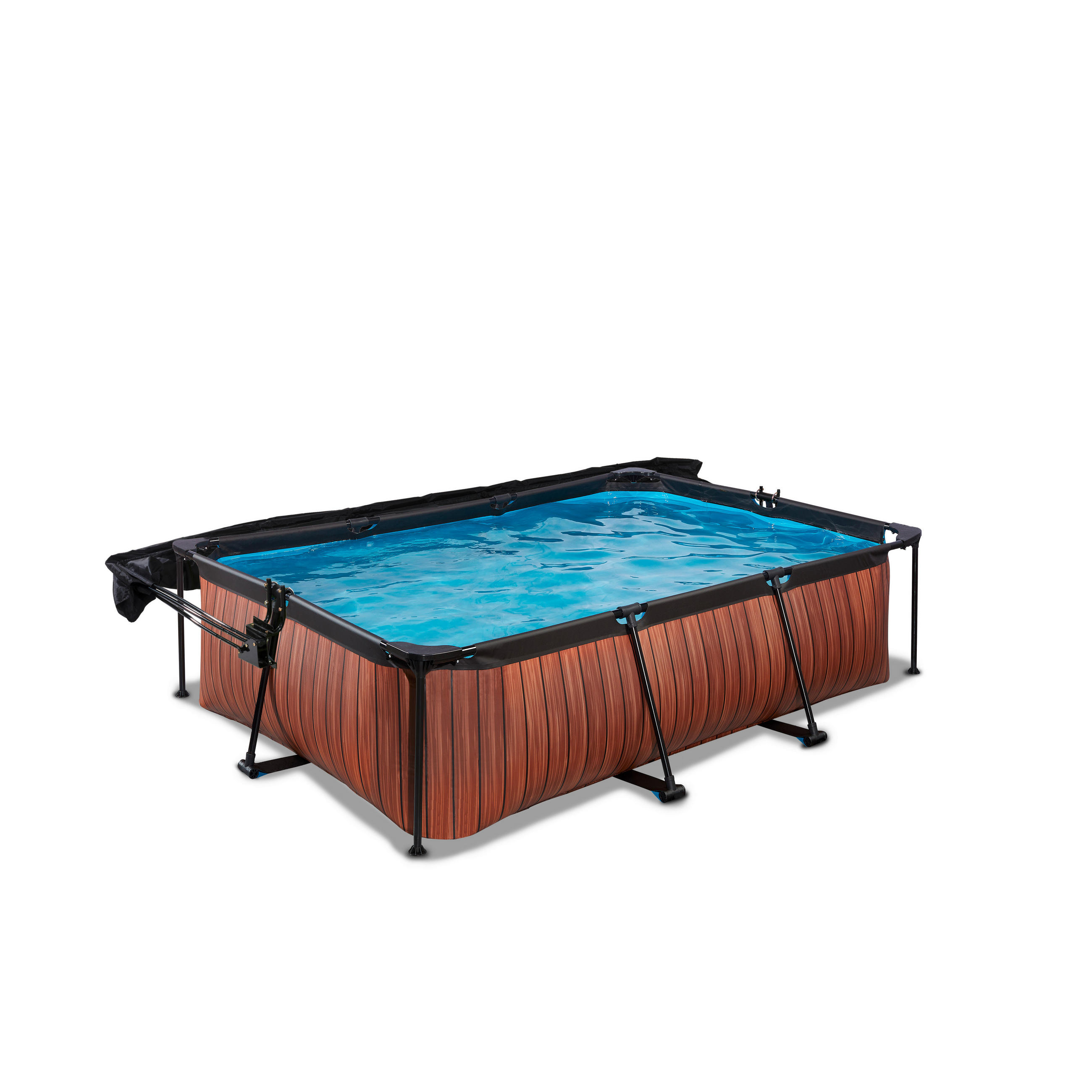 POOL-SET 220/150/65 cm  - Braun, KONVENTIONELL, Kunststoff (220/150/65cm) - EXIT Toys