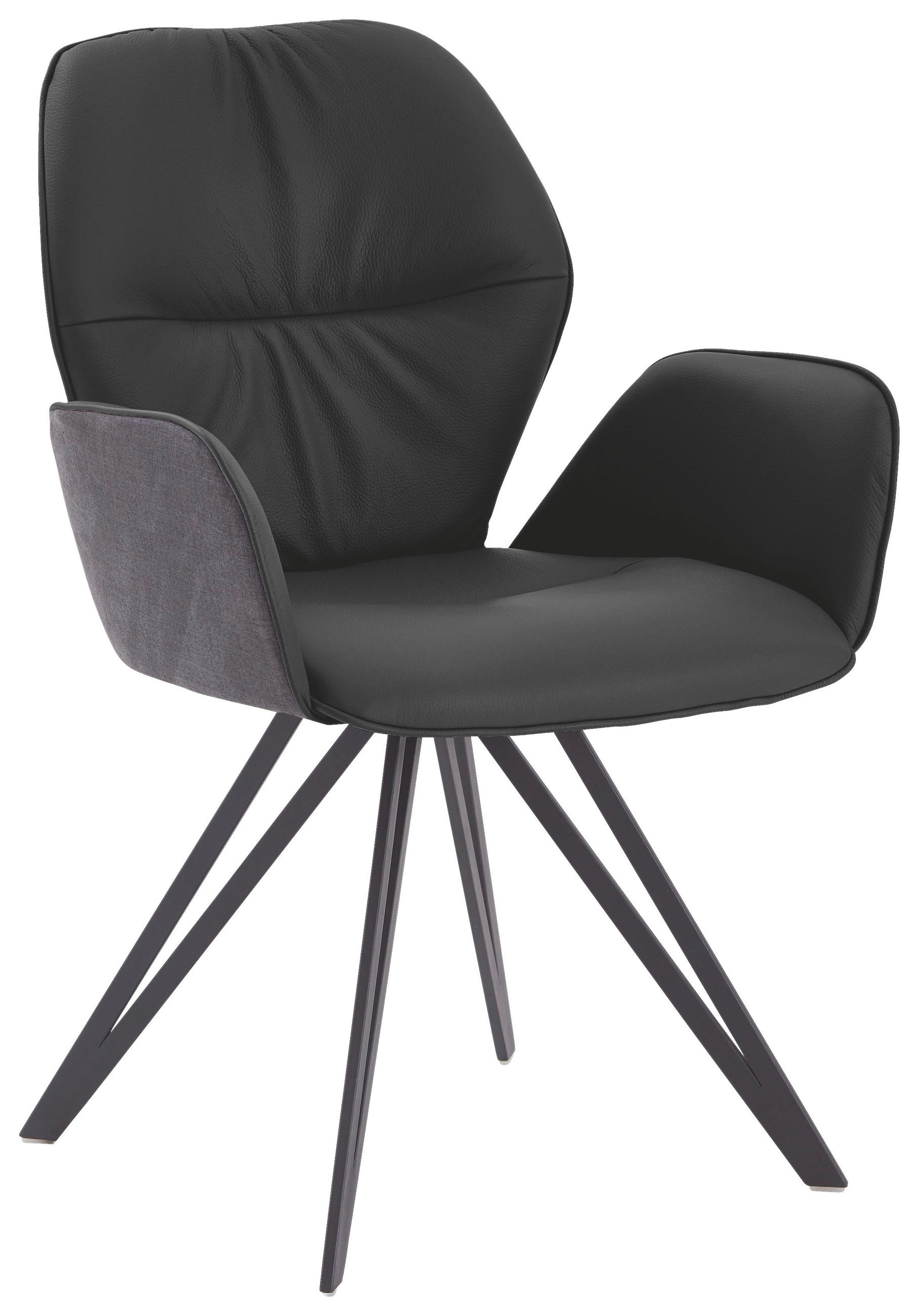 Valdera Armlehnstuhl Graphit, Schwarz 58x91x59 cm