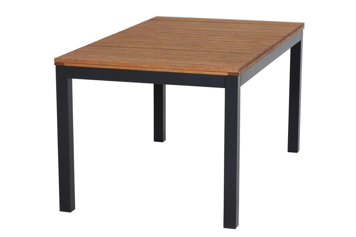 GARTENTISCH 160/90/76 cm  - Anthrazit/Robinienfarben, KONVENTIONELL, Holz/Metall (160/90/76cm) - Siena Garden