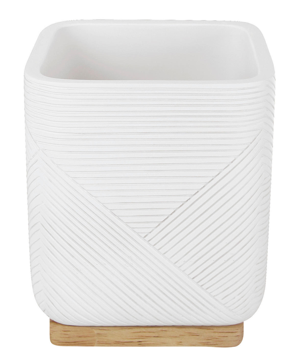 KUPATILSKA ČAŠA  bela  prirodni materijali  - bela, Konvencionalno, prirodni materijali (8/9.7/8cm) - Kleine Wolke