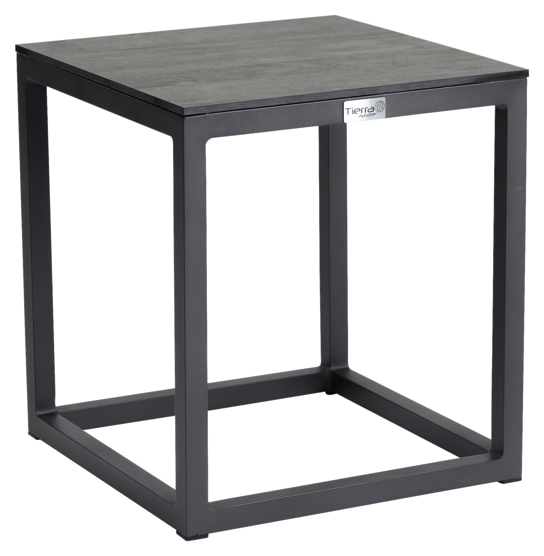 LOUNGETISCH  - Anthrazit/Grau, MODERN, Kunststoff/Metall (40/40/45cm) - Tierra Outdoor