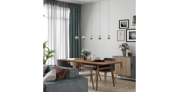 LED-HÄNGELEUCHTE  96/9/150 cm    - Goldfarben, Design, Glas/Metall (96/9/150cm) - Dieter Knoll