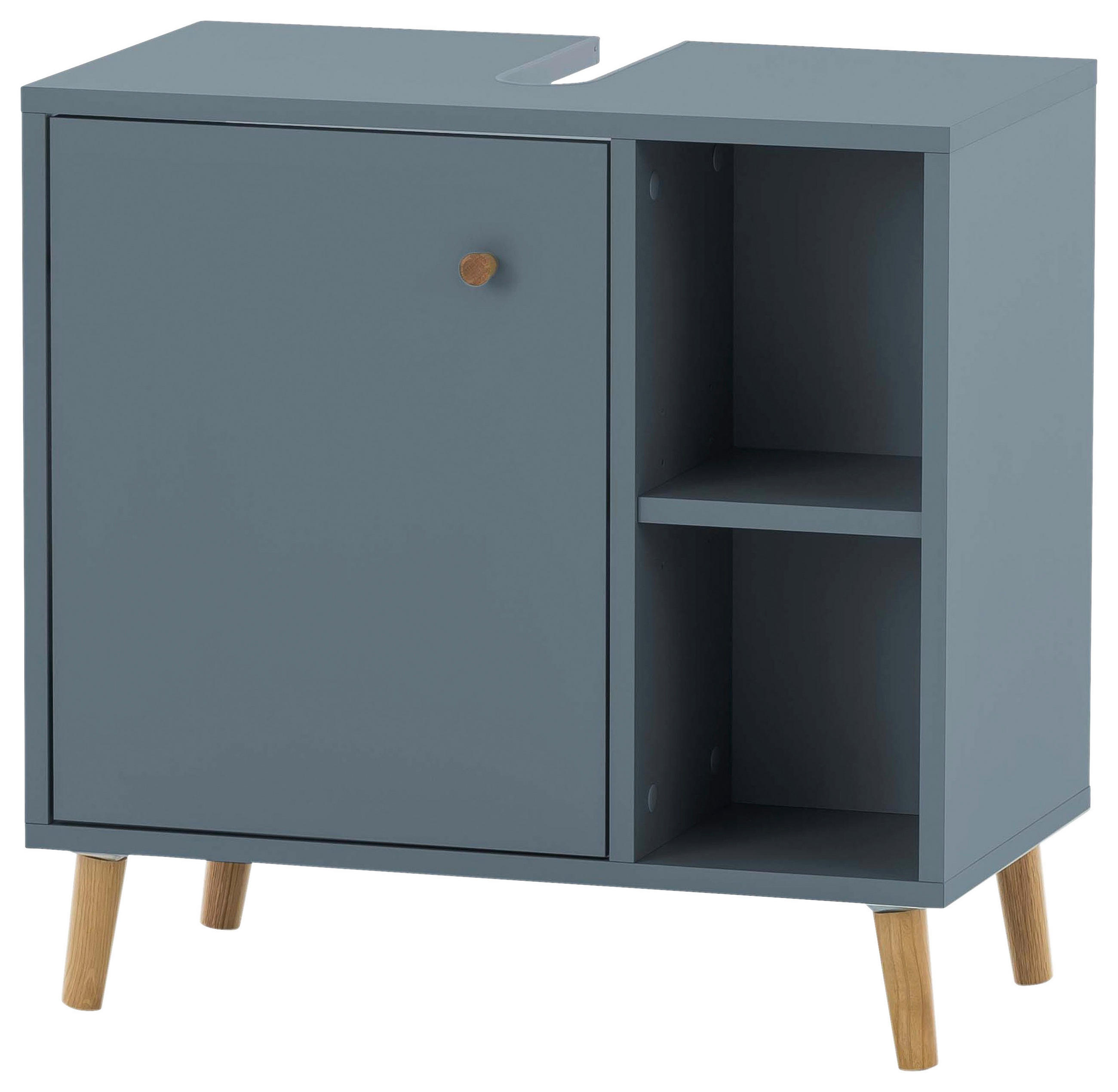 Stylife Waschbeckenunterschrank Schildmeyer Bjarne Blau, Petrol 60.2x59.3x33.1 cm