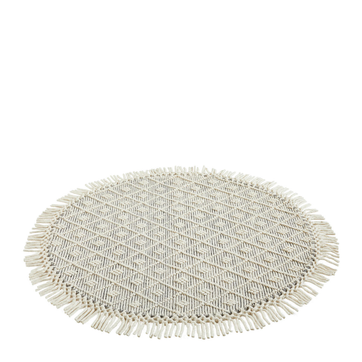 HANDWEBTEPPICH 120 cm Sylt Creme  - Creme, Natur, Textil (120cm) - Linea Natura