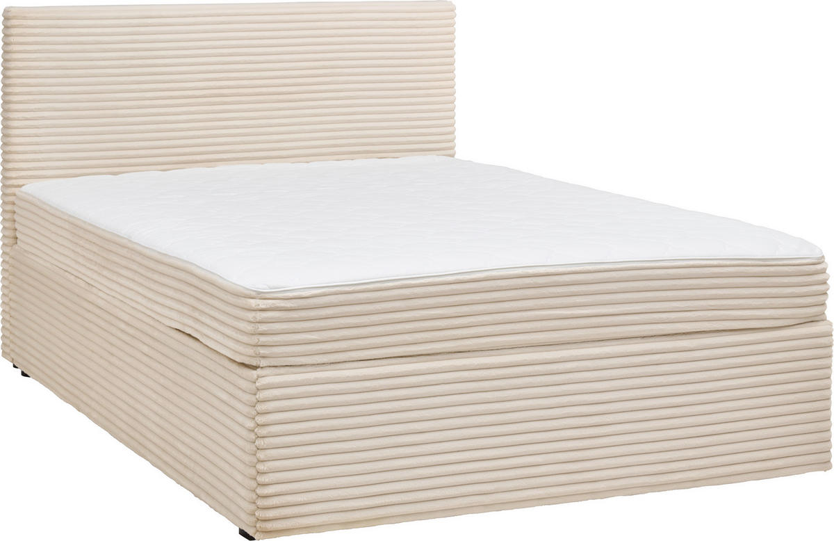 BOXBETT 140/200 cm  in Beige  - Beige, Modern, Holz/Textil (140/200cm) - MID.YOU