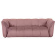 BIGSOFA Plüsch Rosa  - Schwarz/Rosa, KONVENTIONELL, Kunststoff/Textil (220/67/106cm) - Carryhome