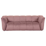 BIGSOFA Plüsch Rosa  - Schwarz/Rosa, KONVENTIONELL, Kunststoff/Textil (220/67/106cm) - Carryhome