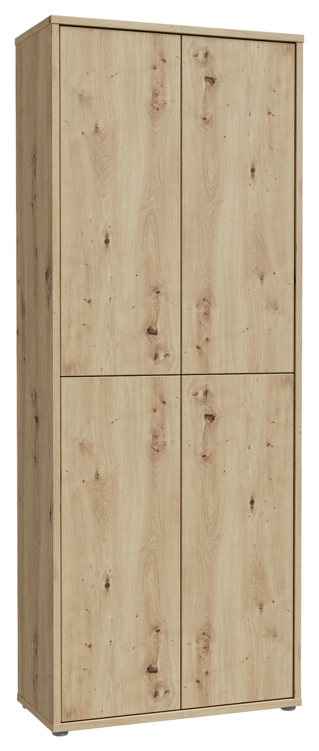 SCHUHSCHRANK  in 75/192/35 cm  - Eiche Artisan/Grau, Basics, Holzwerkstoff/Kunststoff (75/192/35cm) - Xora