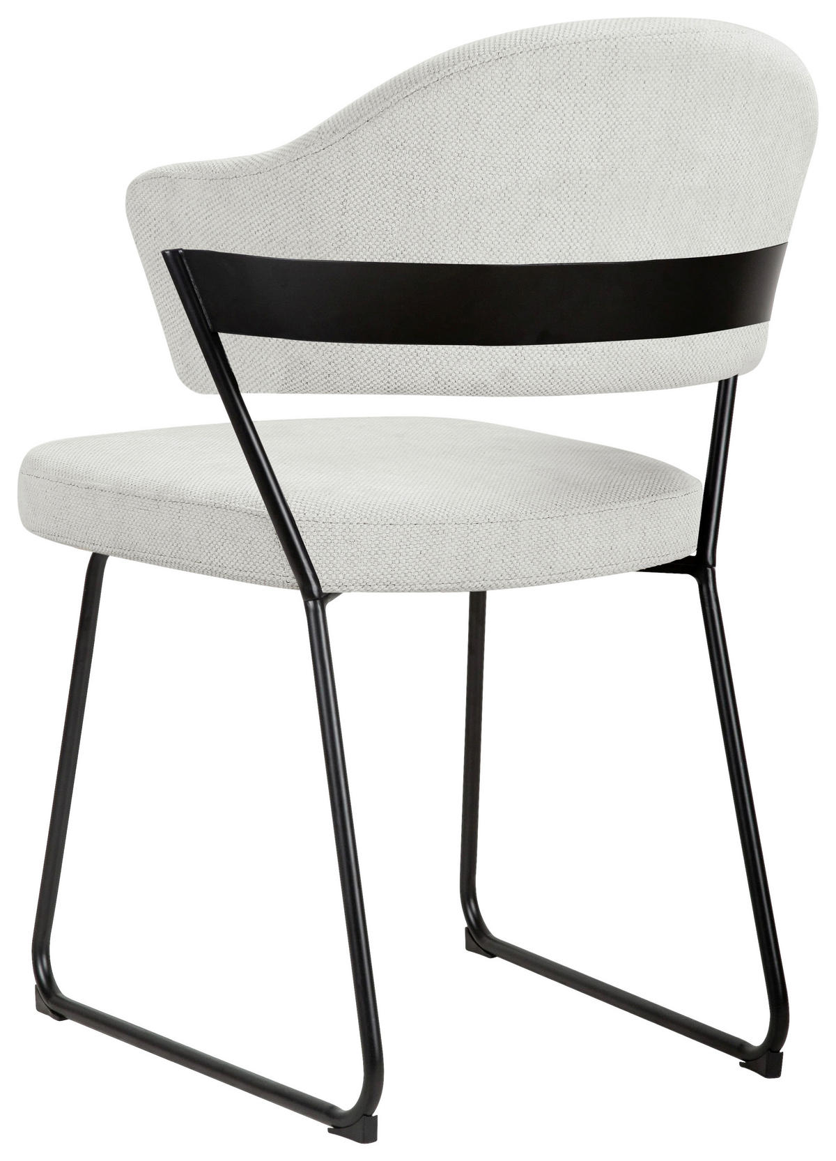 STUHL - Creme/Schwarz, Design, Textil/Metall (57/82/62cm) - Novel