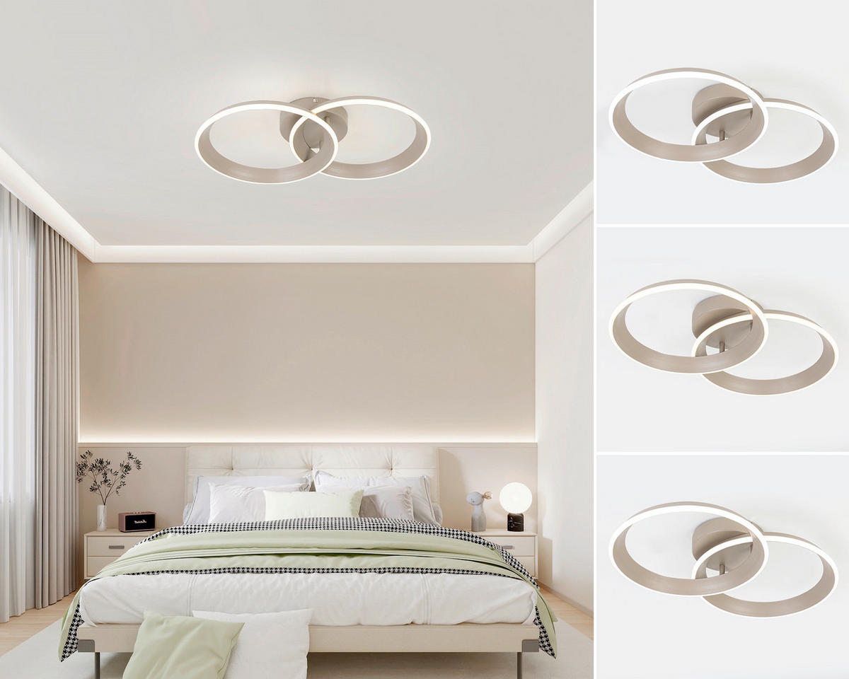Plafonieră Cu Led 30 W    53,5/33/9,3 cm  - nisipiu, Design, plastic/metal (53,5/33/9,3cm) - Dieter Knoll