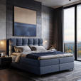 BOXSPRINGBETT 180/200 cm  in Dunkelblau  - Schwarz/Dunkelblau, Trend, Textil/Metall (180/200cm) - Esposa