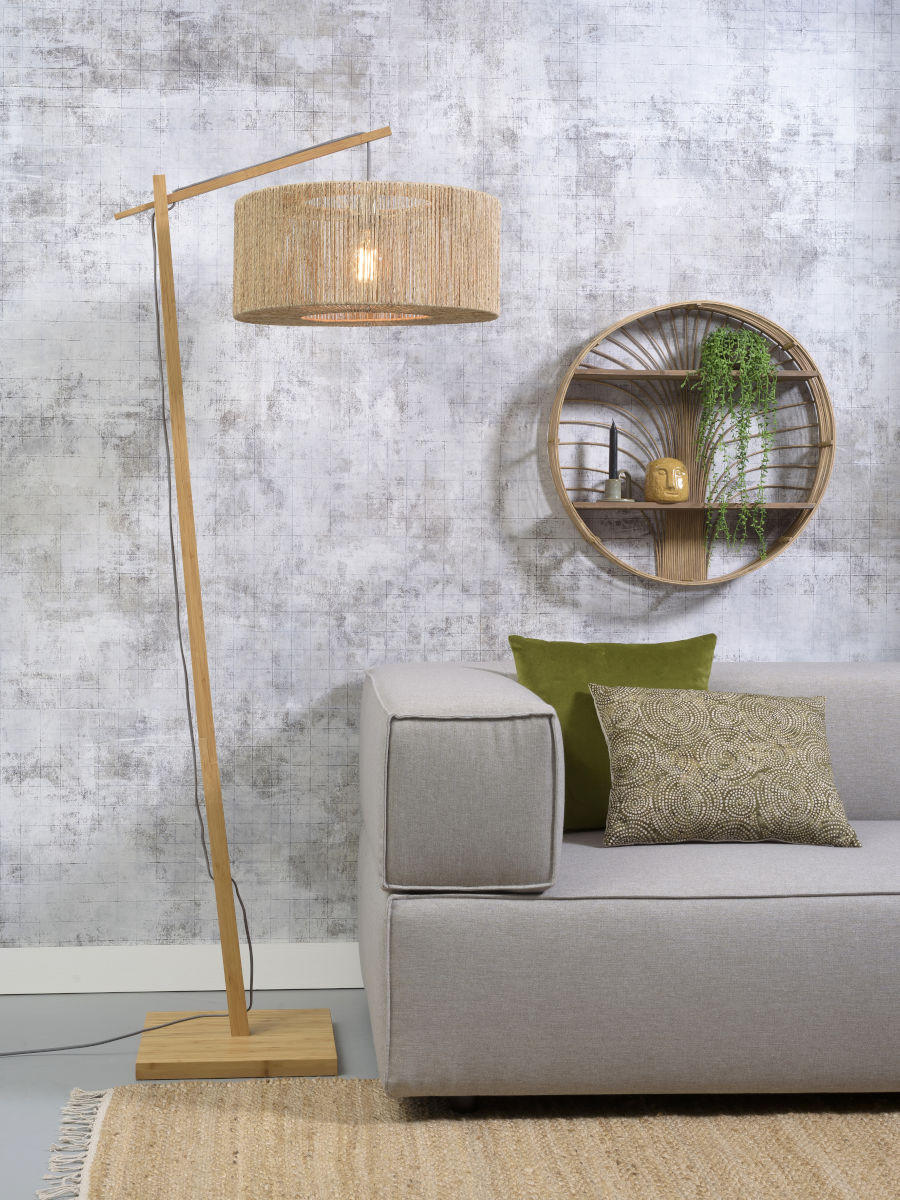 STEHLEUCHTE - Naturfarben, Trend, Textil (50/165/207cm) - Good & Mojo