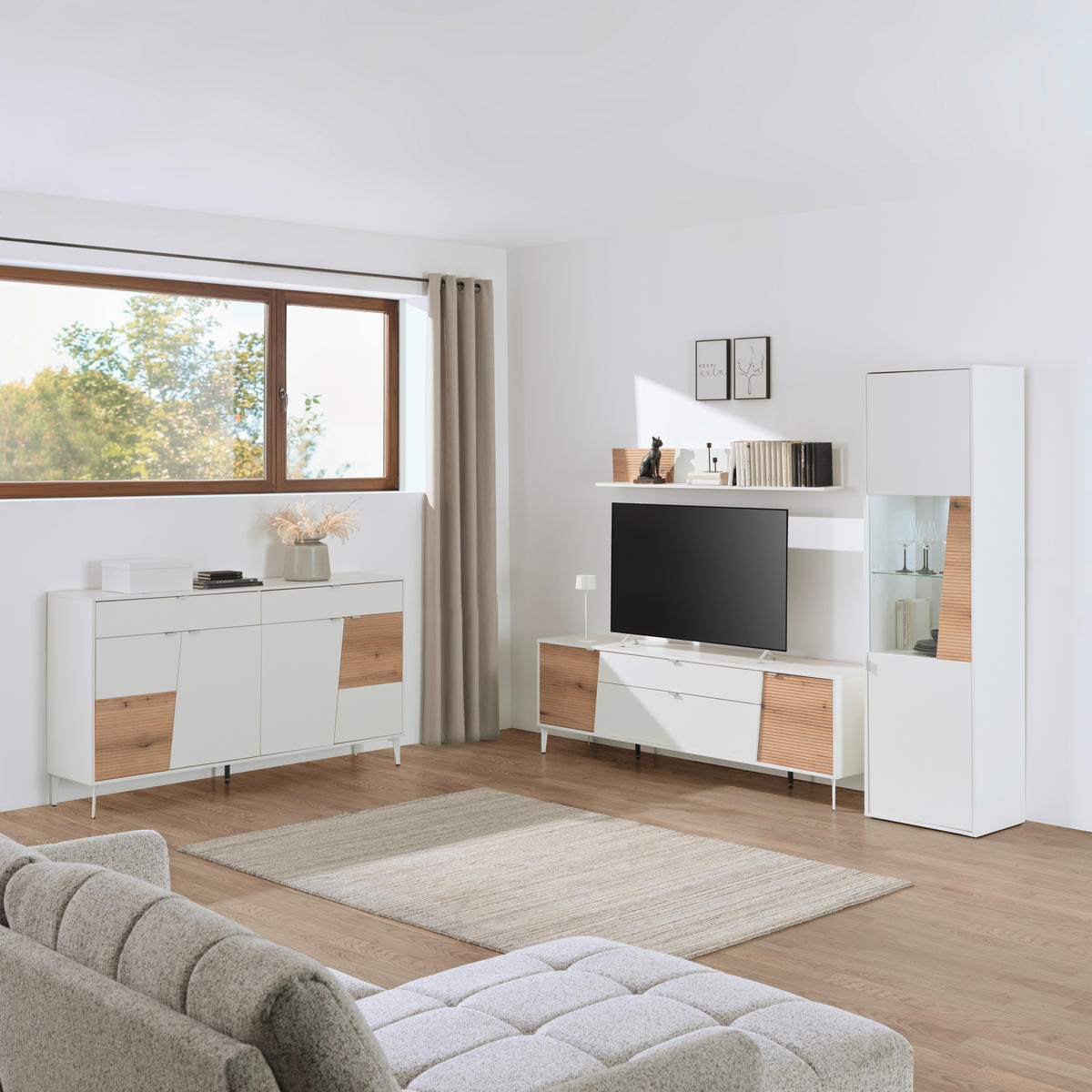 WANDBOARD  150/19/22 cm  - Eichefarben/Weiß, KONVENTIONELL, Holzwerkstoff (150/19/22cm) - Stylife