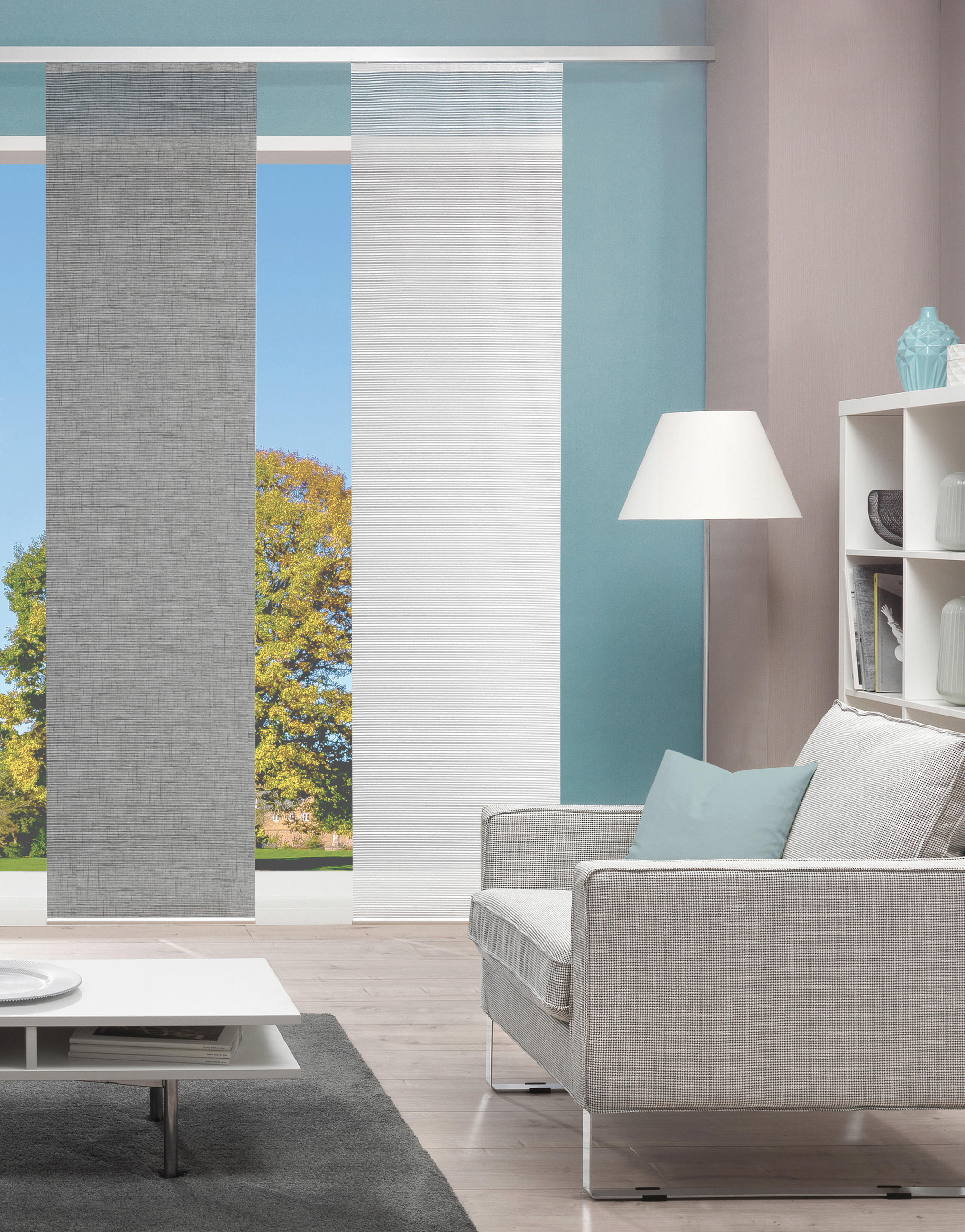 FLÄCHENVORHANG   halbtransparent   60/260 cm  - Grau, Basics, Textil (60/260cm)