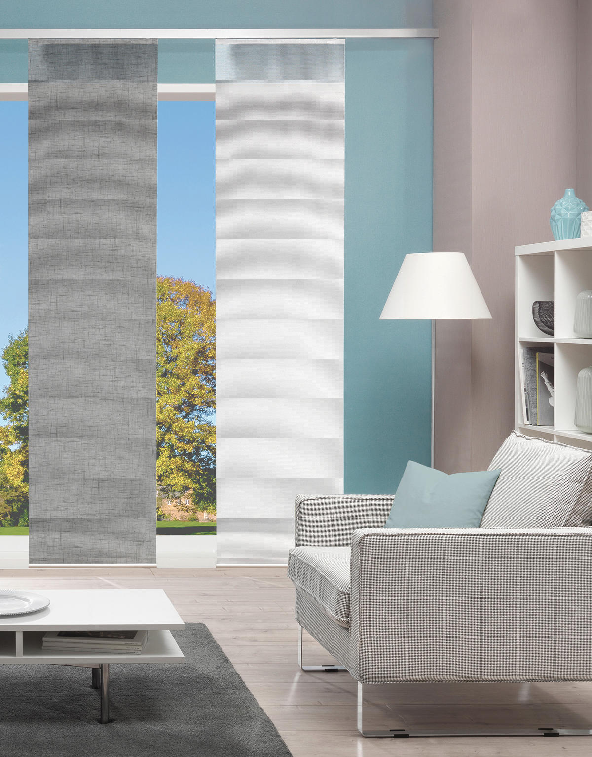 FLÄCHENVORHANG   halbtransparent   60/260 cm  - Grau, Basics, Textil (60/260cm)